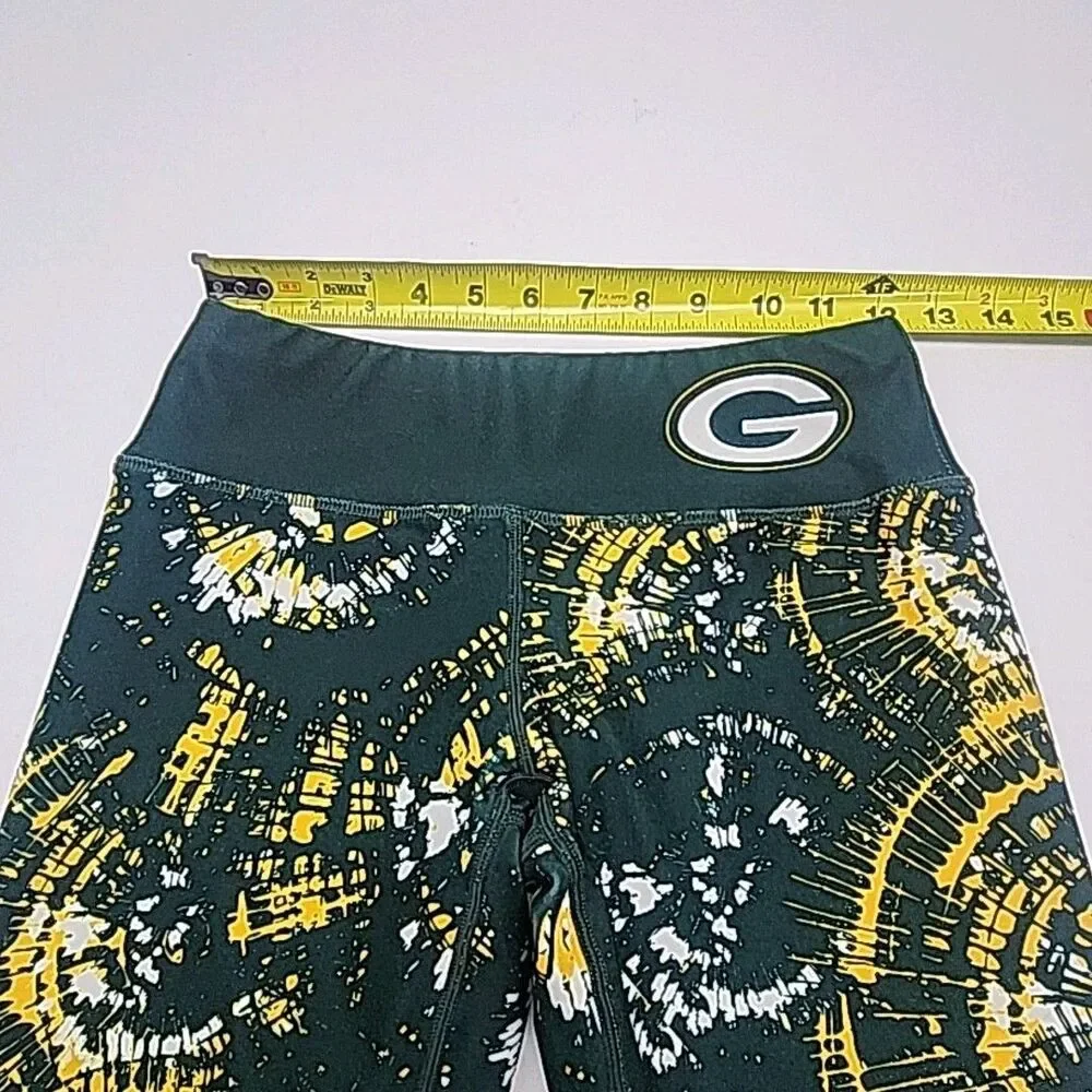 NFL Team Apparel Leggings Greenbay Packers Graphic Print Women Sz Small Football